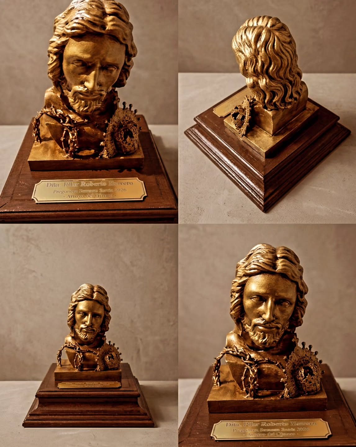 Trofeo personalizado para pregonero de Semana Santa